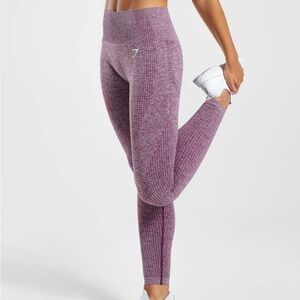 Gymshark Vital seamless in Purple Marl Atleisure Athletic Clean Girl Leggings